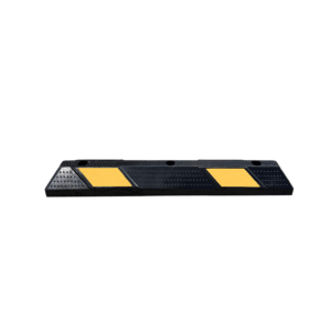 Varkensrug wielstop 870 mm geel-zwart