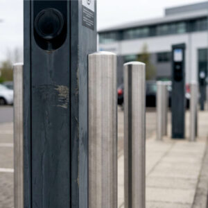Aanrijdpaal in aardebaan ø 76 mm x 1200 mm RVS 304 geborsteld - Afbeelding 3